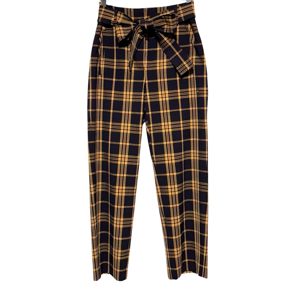 Aritzia Wilfred Deep Purple Yellow High Waisted Pants Size 2